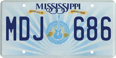 MS license plate MDJ686