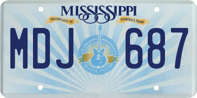 MS license plate MDJ687