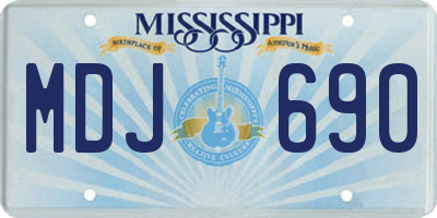 MS license plate MDJ690