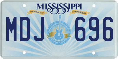 MS license plate MDJ696