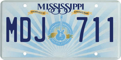 MS license plate MDJ711