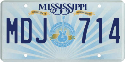 MS license plate MDJ714