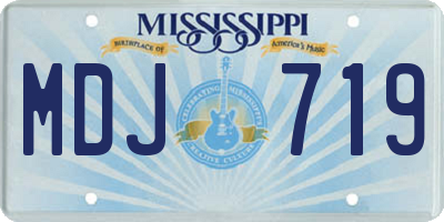 MS license plate MDJ719