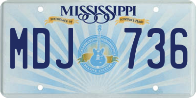 MS license plate MDJ736