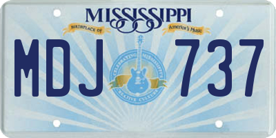 MS license plate MDJ737