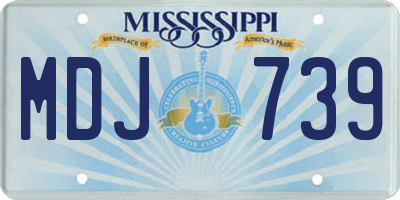 MS license plate MDJ739