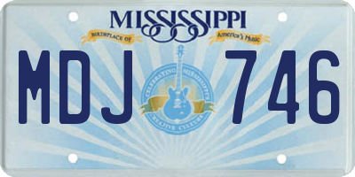 MS license plate MDJ746