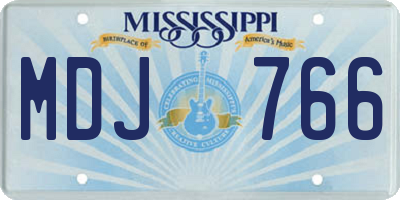 MS license plate MDJ766