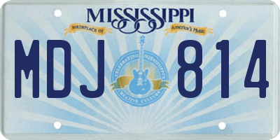 MS license plate MDJ814