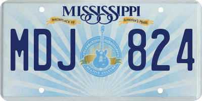 MS license plate MDJ824