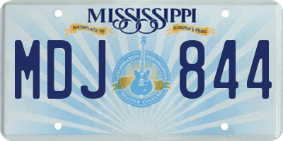 MS license plate MDJ844