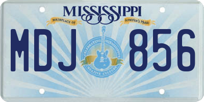 MS license plate MDJ856