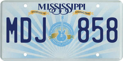 MS license plate MDJ858