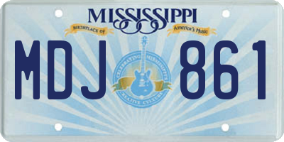 MS license plate MDJ861