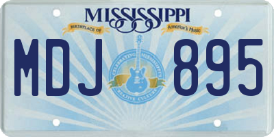 MS license plate MDJ895