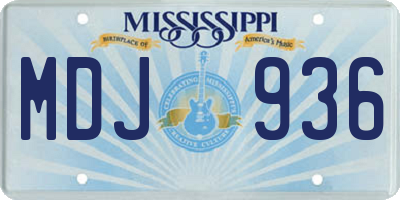 MS license plate MDJ936