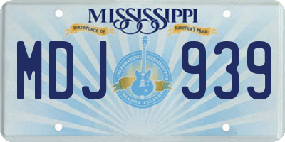 MS license plate MDJ939