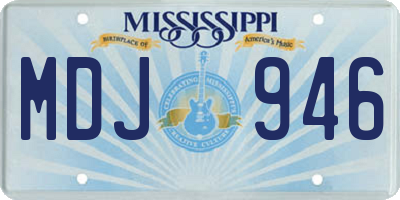 MS license plate MDJ946