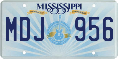 MS license plate MDJ956