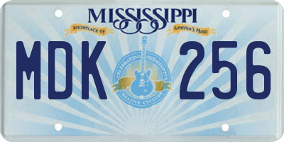 MS license plate MDK256