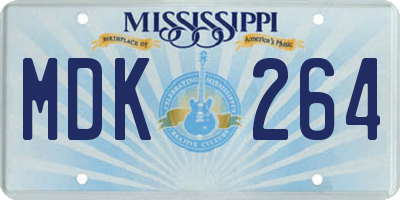 MS license plate MDK264