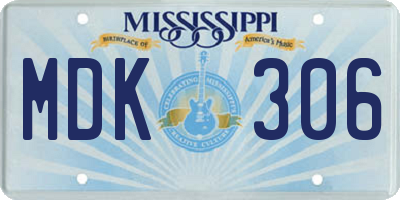 MS license plate MDK306