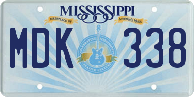 MS license plate MDK338