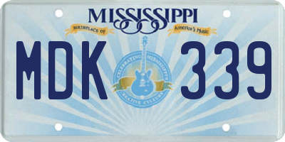 MS license plate MDK339