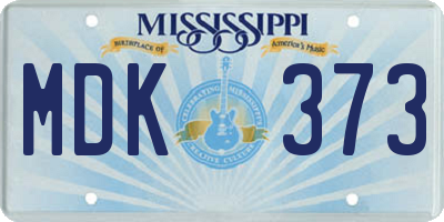 MS license plate MDK373