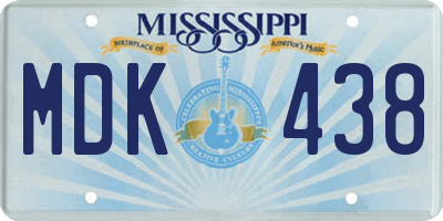 MS license plate MDK438