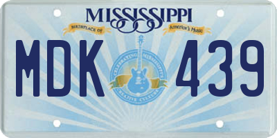 MS license plate MDK439