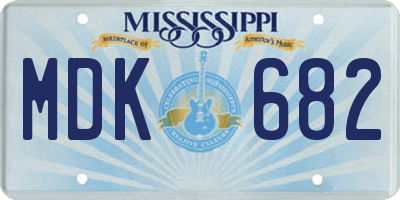 MS license plate MDK682