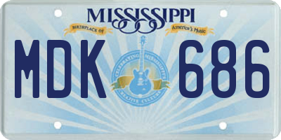 MS license plate MDK686