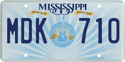 MS license plate MDK710