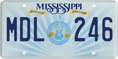 MS license plate MDL246