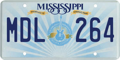 MS license plate MDL264
