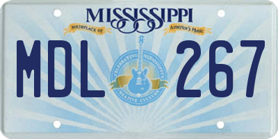 MS license plate MDL267