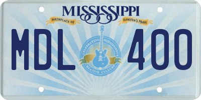 MS license plate MDL400