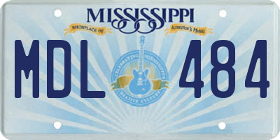 MS license plate MDL484