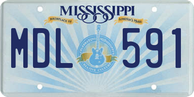 MS license plate MDL591