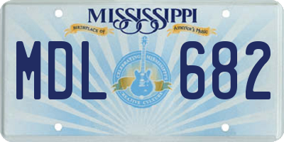 MS license plate MDL682
