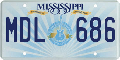 MS license plate MDL686