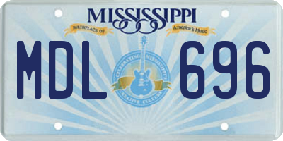 MS license plate MDL696