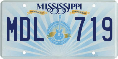 MS license plate MDL719