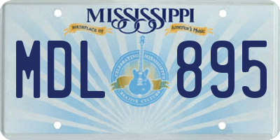 MS license plate MDL895