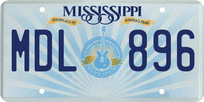 MS license plate MDL896