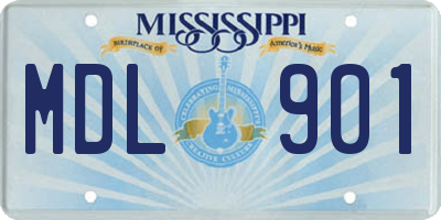 MS license plate MDL901