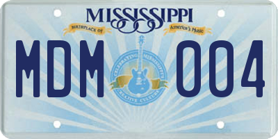 MS license plate MDM004