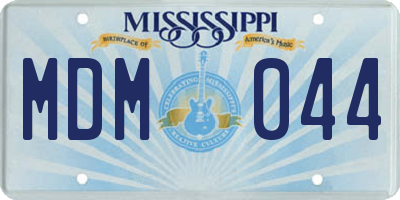 MS license plate MDM044