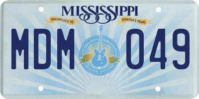 MS license plate MDM049
